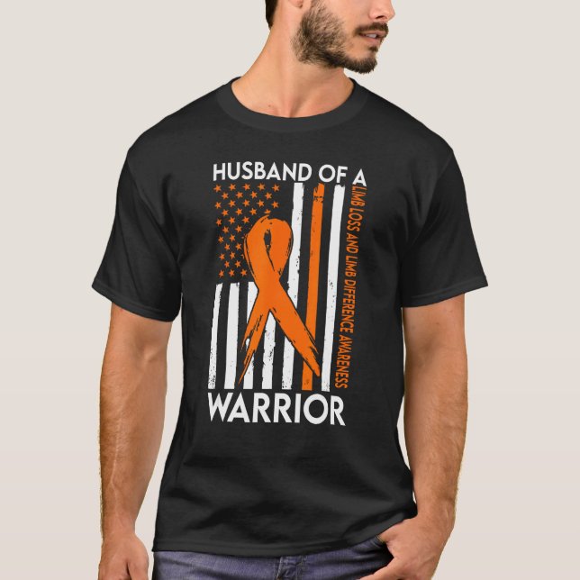 Camiseta Husband Of A Warrior Limb Loss and Limb Difference (Frente)