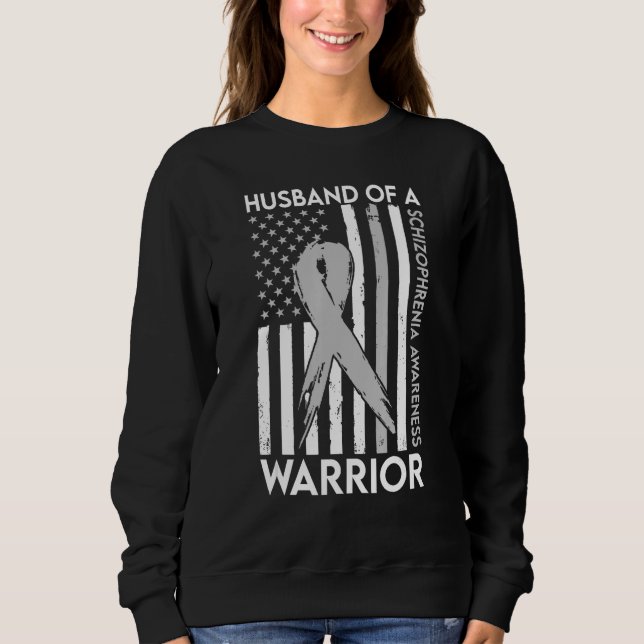 Camiseta Husband Of A Warrior Schizophrenia Awareness Suppo (Frente)