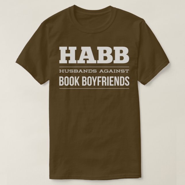 Camiseta Husbands Against Book Boyfriends T (Frente do Design)