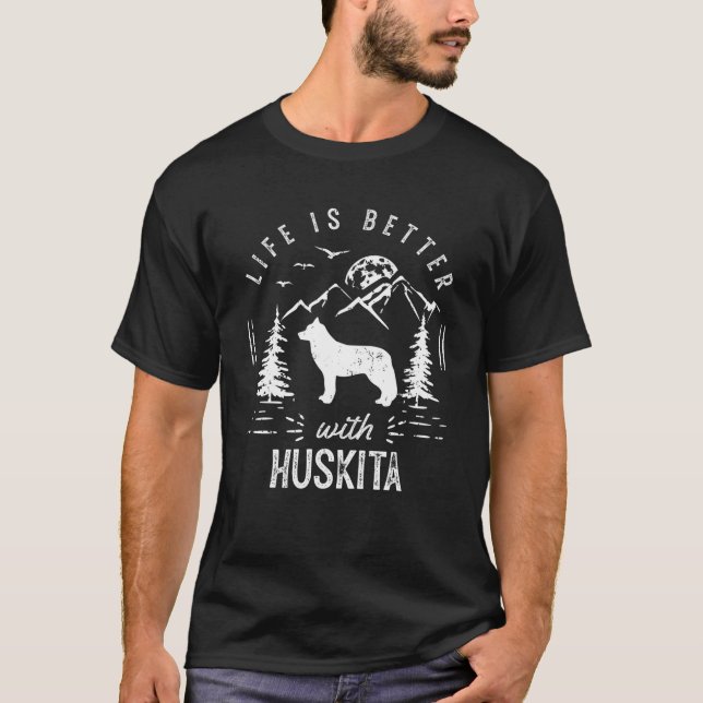 Camiseta Huskita Life Melhor Mãe Pai (Frente)