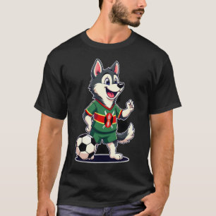 Camiseta Husky Hund Fazendo Dab Engraçado Quênia Futebol -