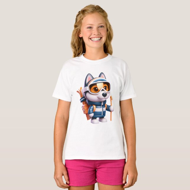 Camiseta Husky le Skieur Aventureux (Frente Completa)