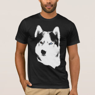 Camiseta Husky Lobo Husky Cão de Trenó Camisas Hus