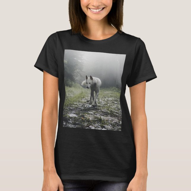 Camiseta Husky Siberiano Branco (Frente)