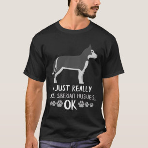 Camiseta Husky Siberiano Para Proprietários De Cães E Cães
