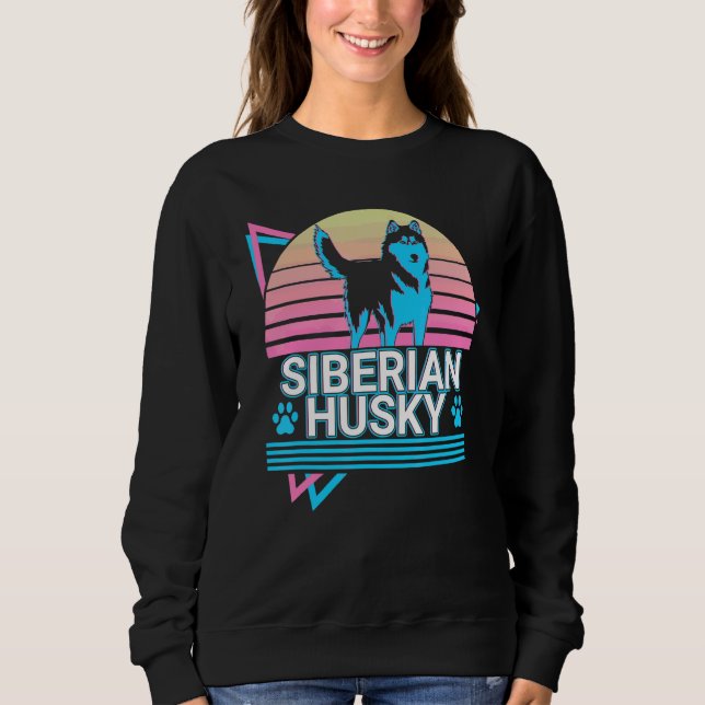 Camiseta Husky Siberiano Retro (Frente)