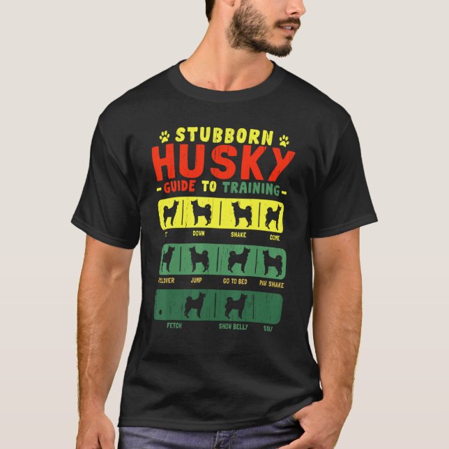 Camiseta Husky Stubborn Tricks (Frente)