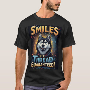 Camiseta Husky Vibrante Com Tipografia Ousada