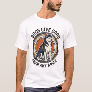 Camiseta Husky Wordplay com Citação de Cachorro co
