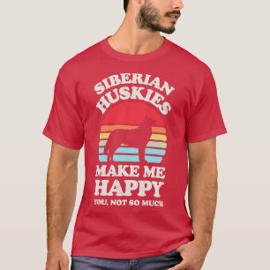 Camiseta Hussein Siberiano me faz feliz retrô por sol para