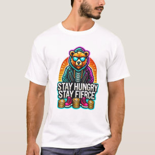 Camiseta Hustle Bear - Fique Fome, Fique Fresco