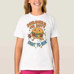 Camiseta Hustle Burger – Design de Desenho Animado