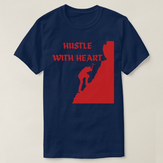 Camiseta Hustle com coração (Frente do Design)