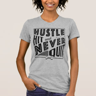 Camiseta Hustle de Hóquei em Campo, Hit e Nunca Sair