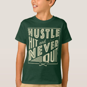 Camiseta Hustle de Hóquei em Campo, Hit e Nunca Sair