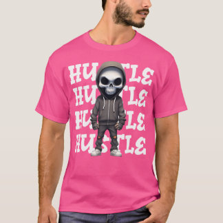 Camiseta Hustle Hip Hop Skeleton Urban Streetwear Money Sku