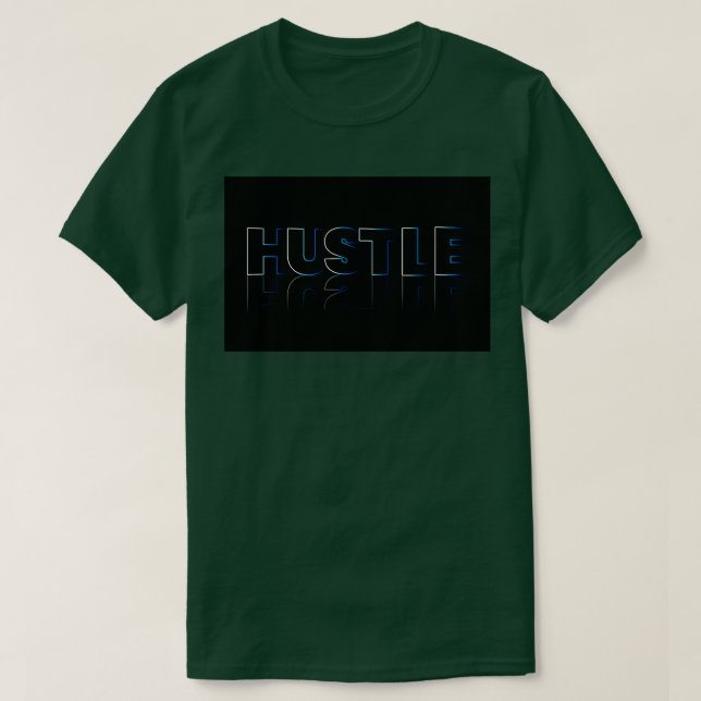 Camiseta Hustle Neon Glow (Frente do Design)