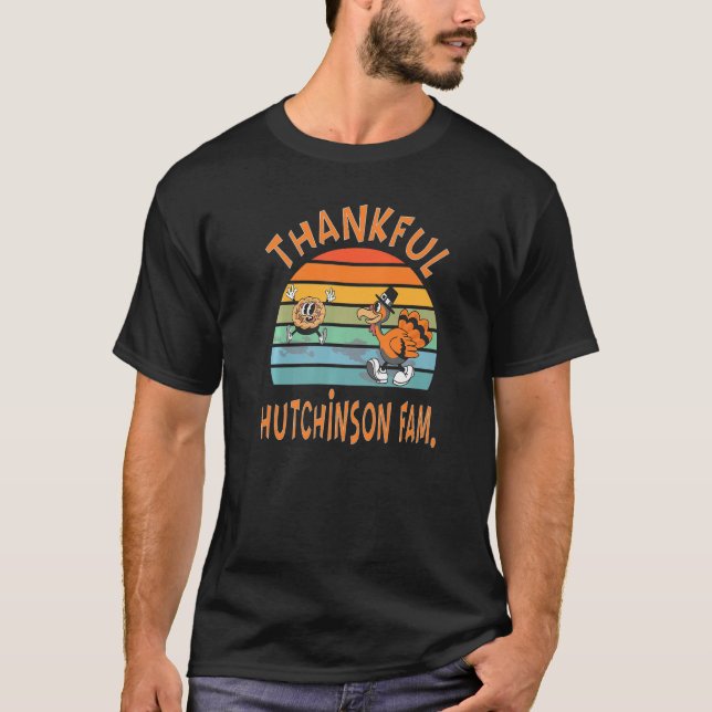 Camiseta Hutchinson Family  Thanksgiving Reunion Party (Frente)