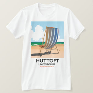 Camiseta Huttoft poster de viagens à beira-mar.
