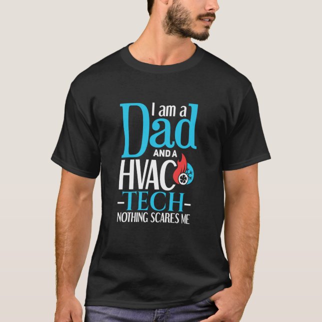 Camiseta HVAC Dad  Father HVAC Worker HVAC Tech (Frente)