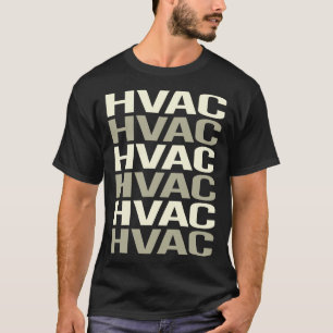 Camiseta HVAC de Texto Branco