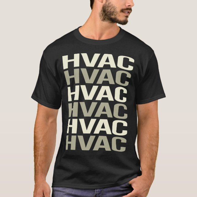 Camiseta HVAC de Texto Branco (Frente)