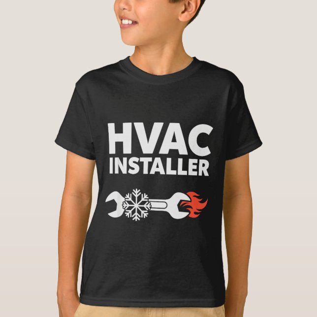 Camiseta Hvac Installer Funny Hvac Tech Technician Father D (Frente)