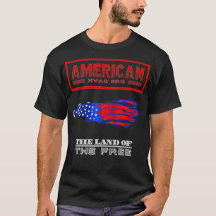 Camiseta HVAC Tech American Pride Eagle EUA Mechanic Tee H