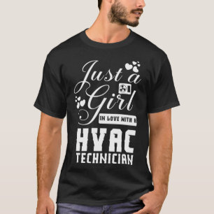 Camiseta Hvac Tech Namorada Roupa - Engraçada Gata