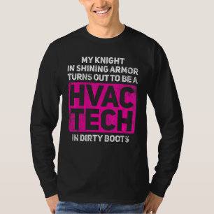 Camiseta Hvac Tech Technician Namorada Wife Vintage