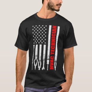 Camiseta HVAC Technician American flag HVAC