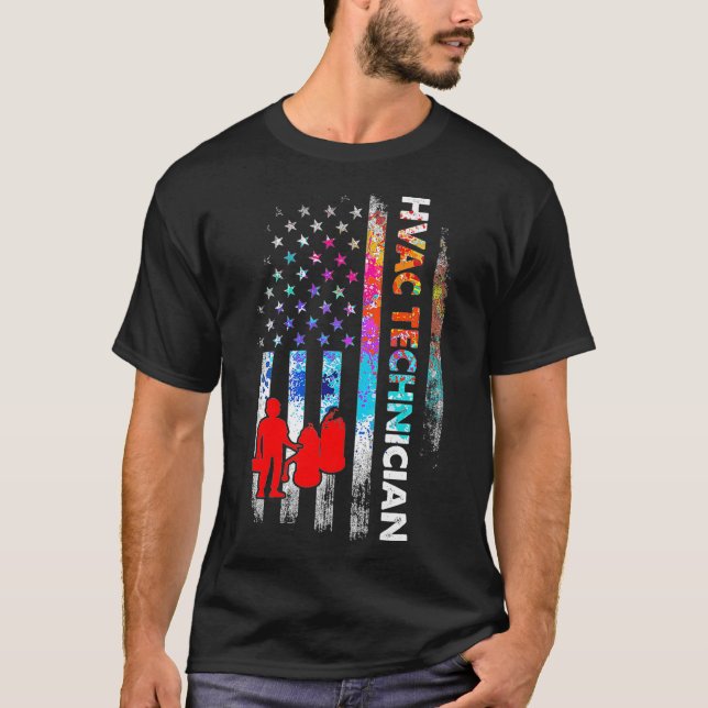 Camiseta HVAC Technician American Funny HVAC Tech Premium (Frente)
