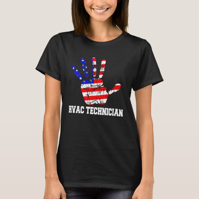 Camiseta HVAC Technician Hardwork  HVAC Tech (Frente)