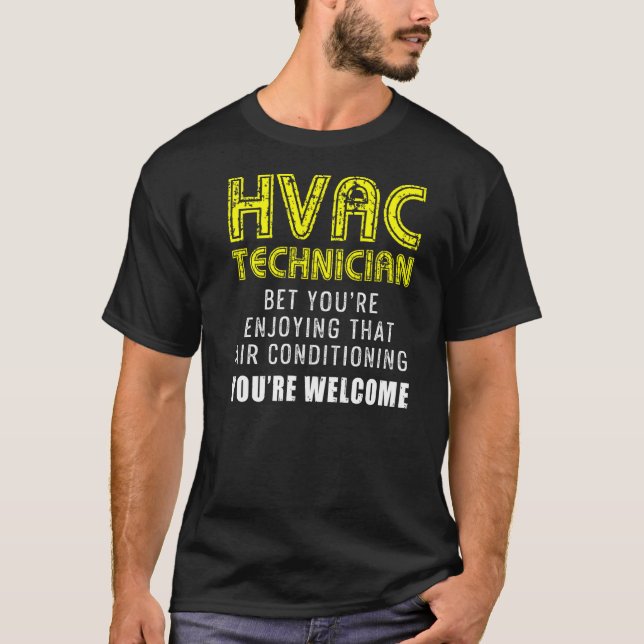 Camiseta Hvac Technician Hvac Tech 1 (Frente)