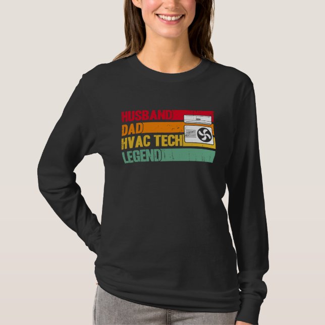 Camiseta HVAC Technician HVAC Tech Husband Dad HVAC Tech Le (Frente)
