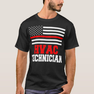 Camiseta HVAC Technician USA Flags Funny HVAC Tech