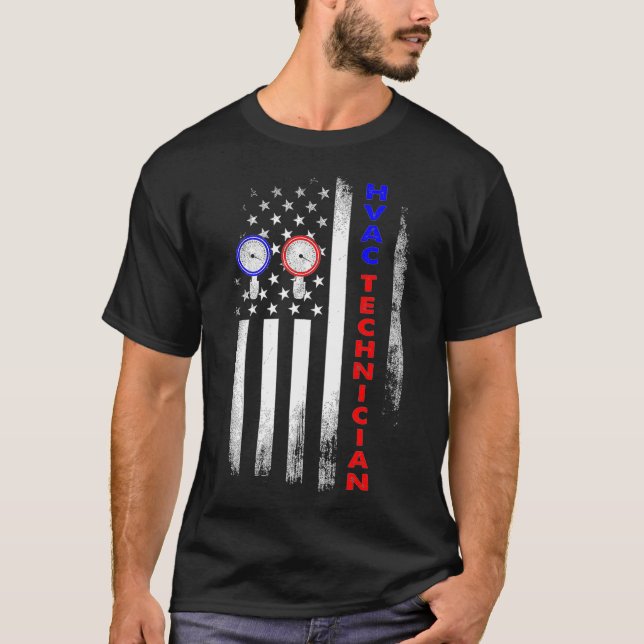 Camiseta HVAC Technician USA Funny HVAC Tech Premium (Frente)