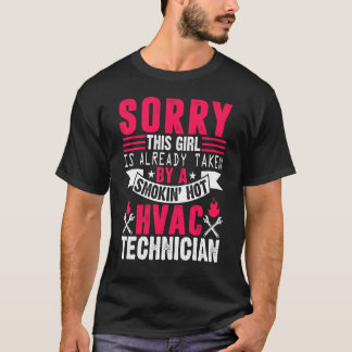Camiseta Hvac Technician Wife Mechanic Service Hvacr Tech I