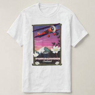 Camiseta Hvannadalshnkur poster de viagens da Islândia.
