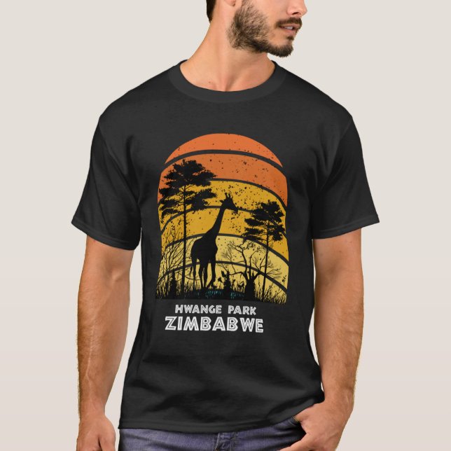 Camiseta Hwange Park Zimbabwe Safari National Park Res (Frente)