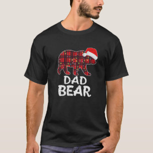 Camiseta Hy Pai Urso Vermelho Xadrez Natal Pajama Matando C