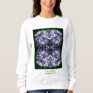 Camiseta Hydrangea Petals Frame Azul Crie sua própria foto