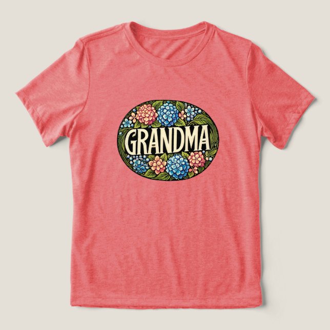 Camiseta Hydrangea Vovó (Design frontal)
