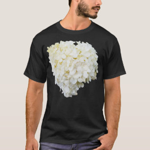 Camiseta Hydrangea White Floral Foto Cutout
