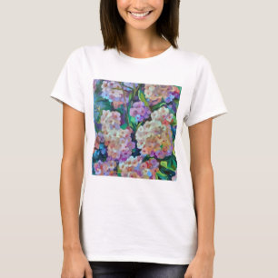 Camiseta Hydrangeas Artísticas Hortensia Floral Abstrato Ar
