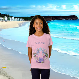 Camiseta Hydrangeas Púrpura Lilac Azul Moles