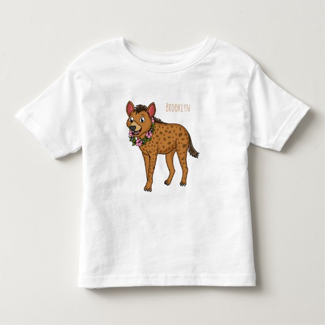 Camiseta Hyena and flowers cartoon illustration  (Frente)