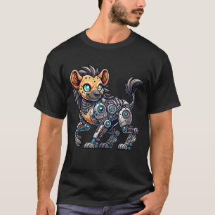 Camiseta Hyena Robot Mech Cyborg Futurística