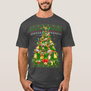 Camiseta Hyena Xmas Lighting Papais noeis Hyena Ugly Christ