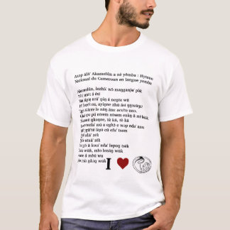 Camiseta Hymne República dos Camarões nacional Langue